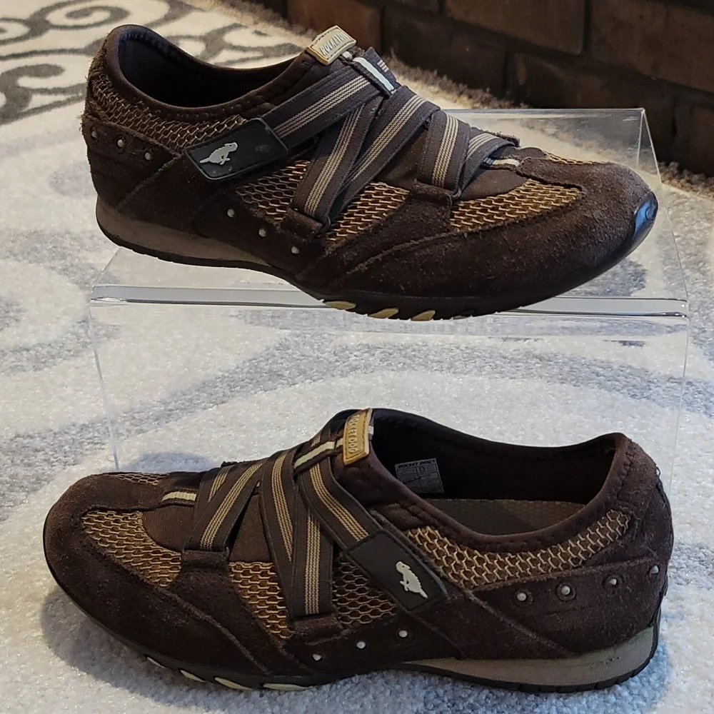 Rocket Dog Brown Slip‑On Comfort Shoes Women’s 9 (Elastic Straps)